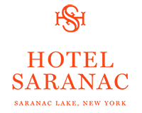 Hotel Saranac logo in orange